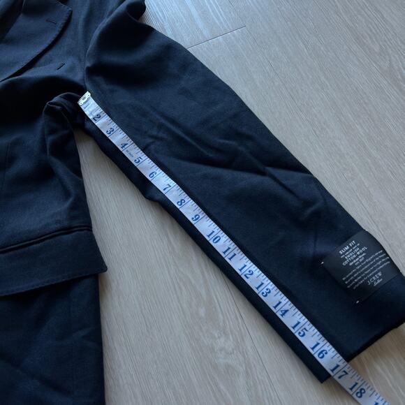 J Crew Ludlow Slim Fit Suit Jacket In English Cotton Wool Blend 40S Navy - Picture 12 of 16